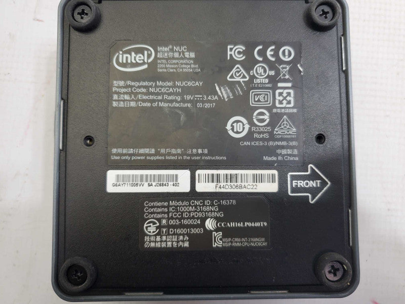 Intel NUC Desktop Board NUC6CAYB Celeron J3455 @1.5GHz, 4GB, No HDD )