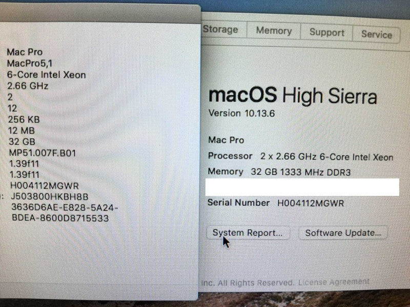 Mac Pro - E.2009 A1289, 2x XEON 2.66GHz 6C/32GB, NO GPU/HDDs/TRAYs  ~