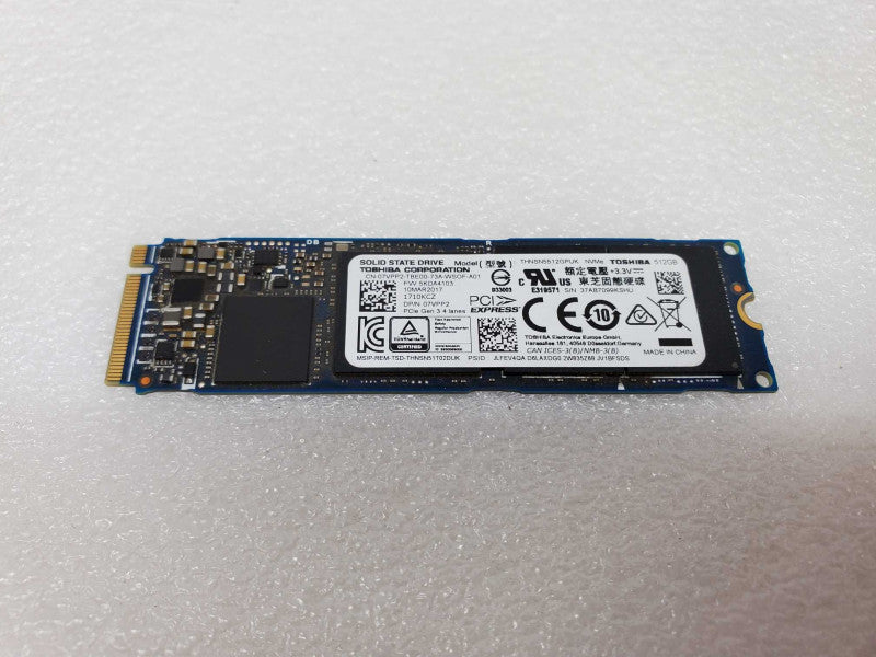 TOSHIBA 512GB PCIE NVME M.2 2280 SSD (