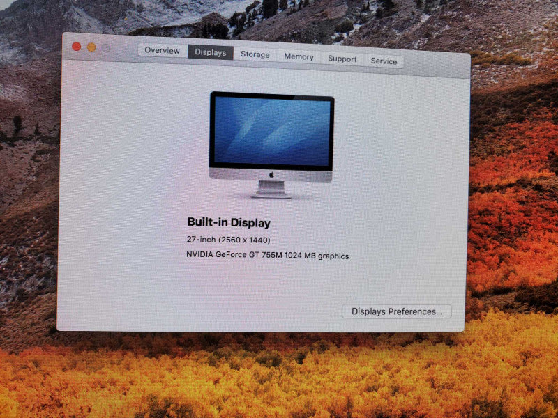 Apple 27" iMac A1419 L.2013 Core i5-4570 @3.2Ghz 16GB 1TB HDD,121 SSD GT 755M )