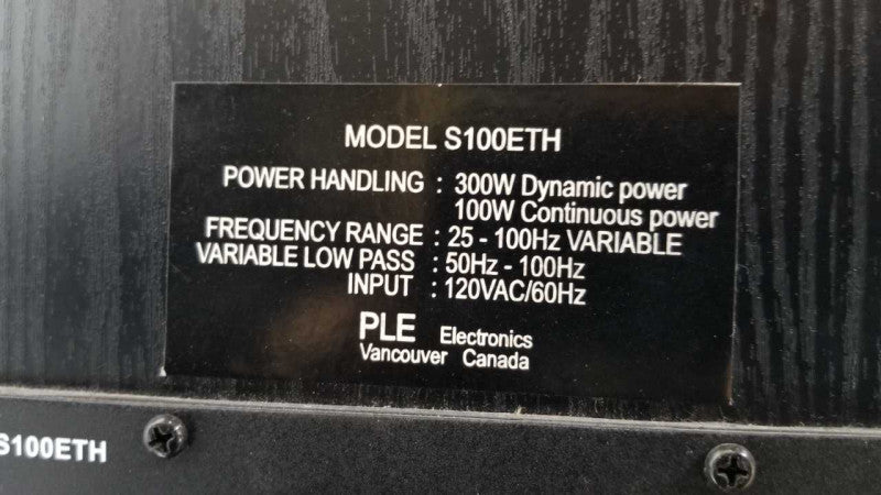 PLE electronics S100ETH SUB WOOFER AMP / see notes #