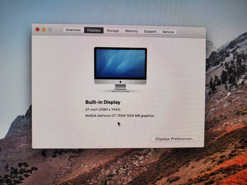 Apple 27\\" iMac A1419 L.2013 Core i5-4570 @3.2Ghz 16GB 1TB HDD,121 SSD GT 755M )