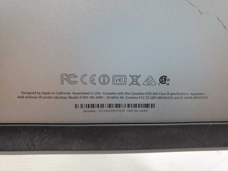Apple 27\\" iMac A1419 L.2013 Core i5-4570 @3.2Ghz 16GB 1TB HDD,121 SSD GT 755M )