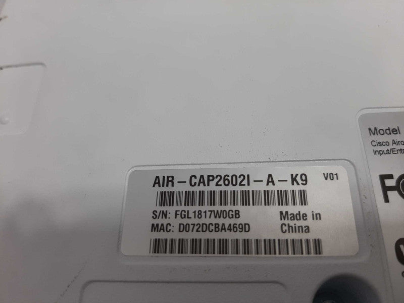 Cisco AIR-CAP2602I-A-K9 2600 Series Access Point ~