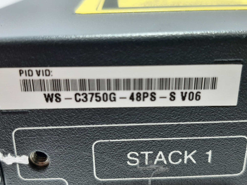 Cisco WS-C3750G-48PS-S 48 Port PoE 3750G Gigabit Switch, FACTORY RESET ~