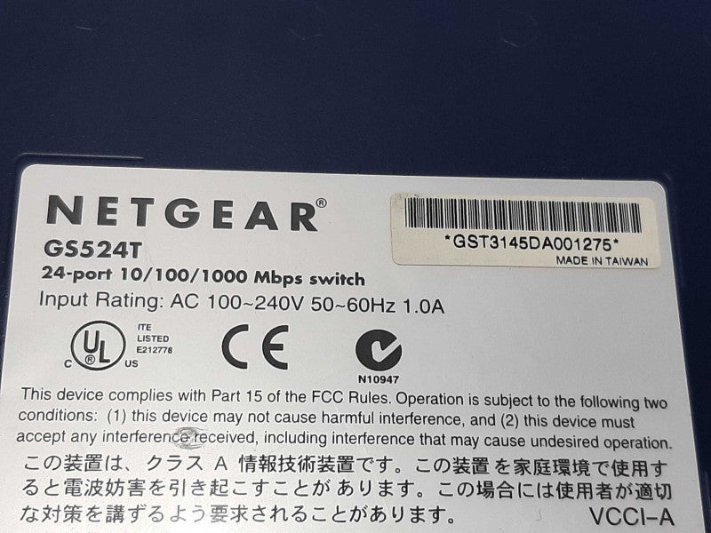 Netgear GS524T 24 Port Switch 10/100/1000 Mbps ~