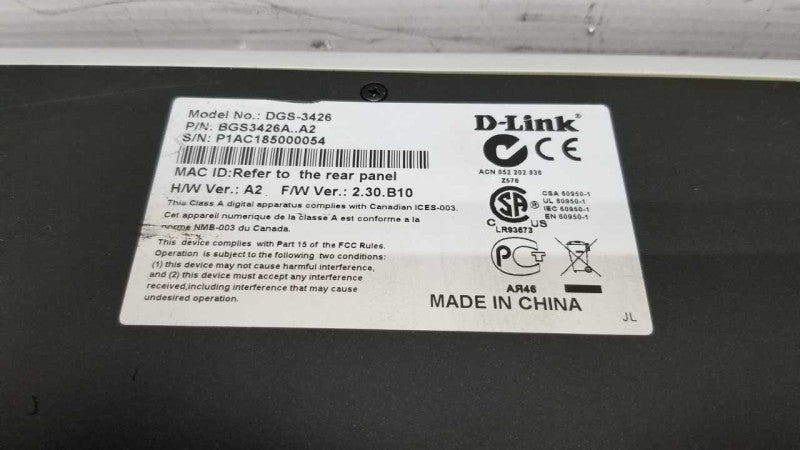 D-Link xStack DGS-3426 24-Port xStack Gigabit L2+ Stackable Managed Switch #