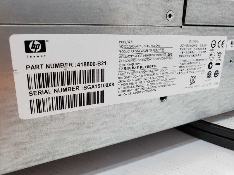 HP StorageWorks 418800-B21 MS70 Drive Array 25x 2.5 No HDD (