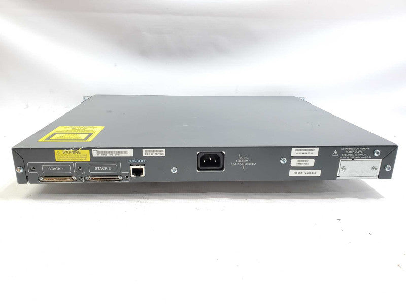 Cisco WS-C3750-48PS-S 48x10/100 Ethernet Ports 4xSFP Poe Switch_Reset )
