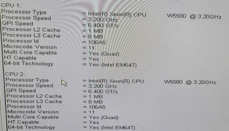 Dell Precision T5500 Xeon W5580 3.2GHz 24GB RAM Nvidia Quadro NVS 450 512MB  $