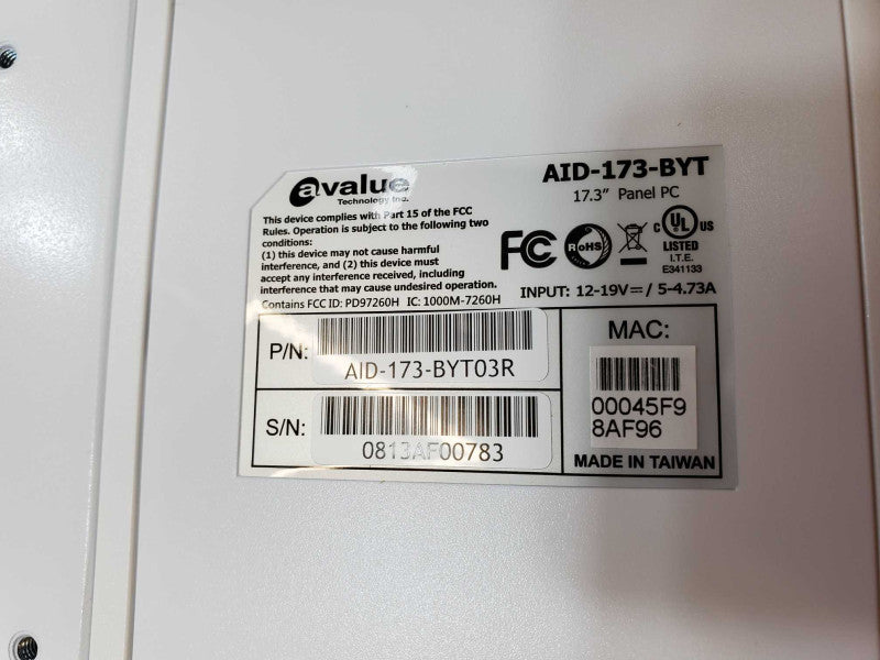 Avalue Careworx AID-173-BYT 17.3\\' Touchscreen Medical PC (