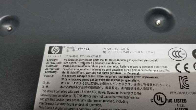 HP proCurve 2510G-24 J9279A 24x port gigabit switch/ factory reset #