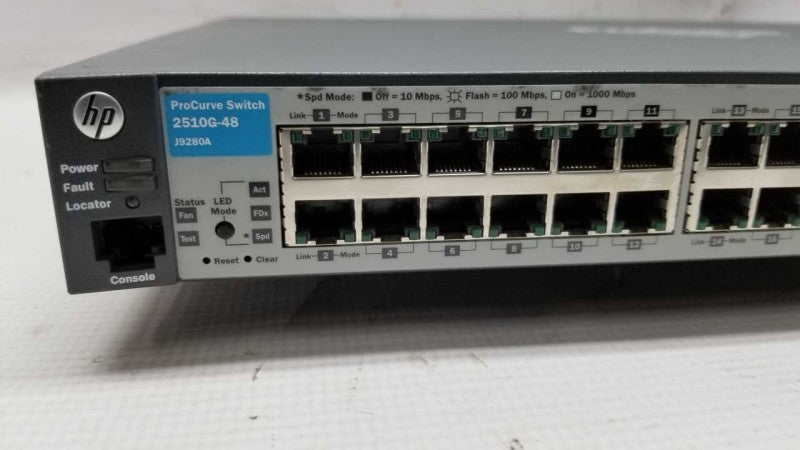 HP proCurve 2510G-48 J9280A 48x port gigabit switch/ factory reset #
