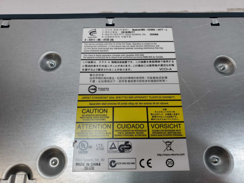 Cisco 2960S WS-C2960-24TT-L 24Port Gig Switch (