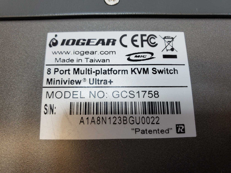 IOGEAR MiniView Ultra+ GCS1758 - KVM / audio switch - 8 ports (