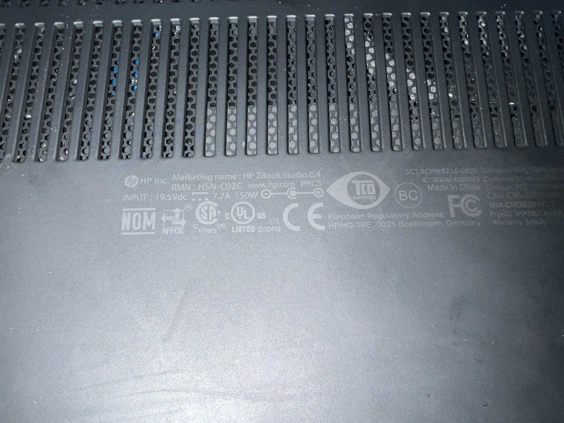 HP Zbook Stodio G4 with i7-7700HQ 16GB RAM & 512GB NVME SSD -