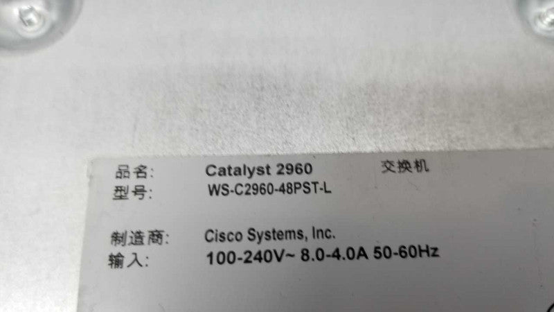 Cisco Catalyst 2960 series PoE-48 WS-C2960-48PST-L / Factory Reset #