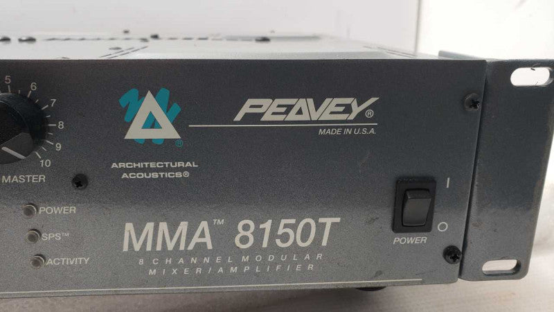 Peavey MMA 8150T 8 Channel Modular Mixer/Amplifier, Powers on, AS-IS _