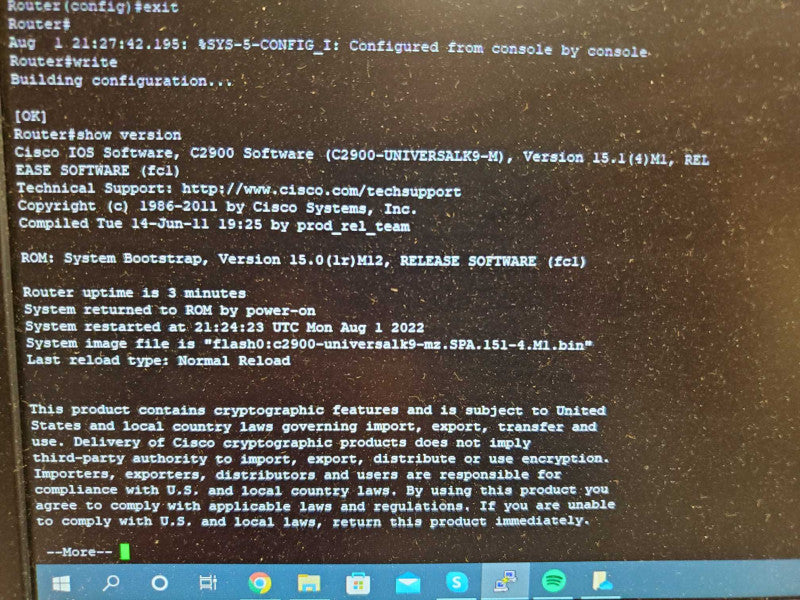 Cisco 2900 Series CISCO2921 Integrated Services Router (