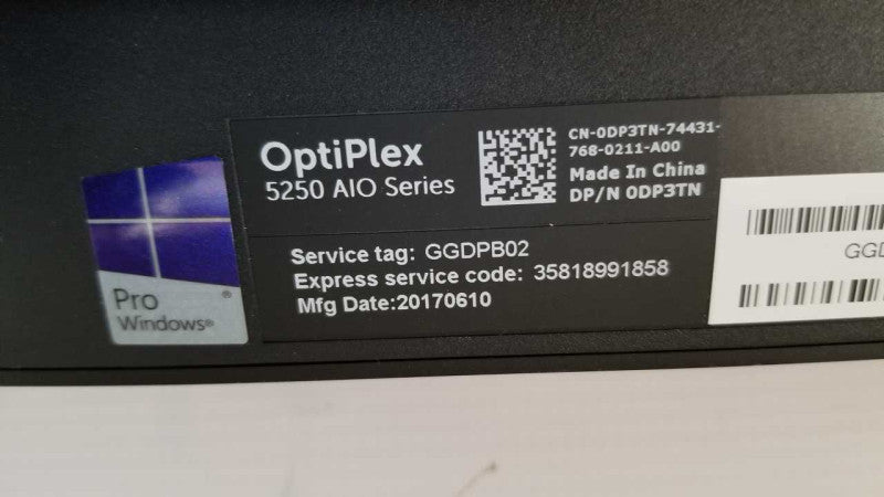 Dell optiplex 5250 AiO i5-7500 @ 3.40ghz / 8gb ram ddr4 / 1920 x 1080 #