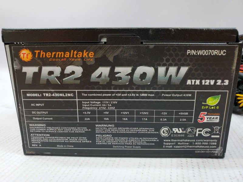 Thermaltake TR2-430NL2NC 430W Power Supply (