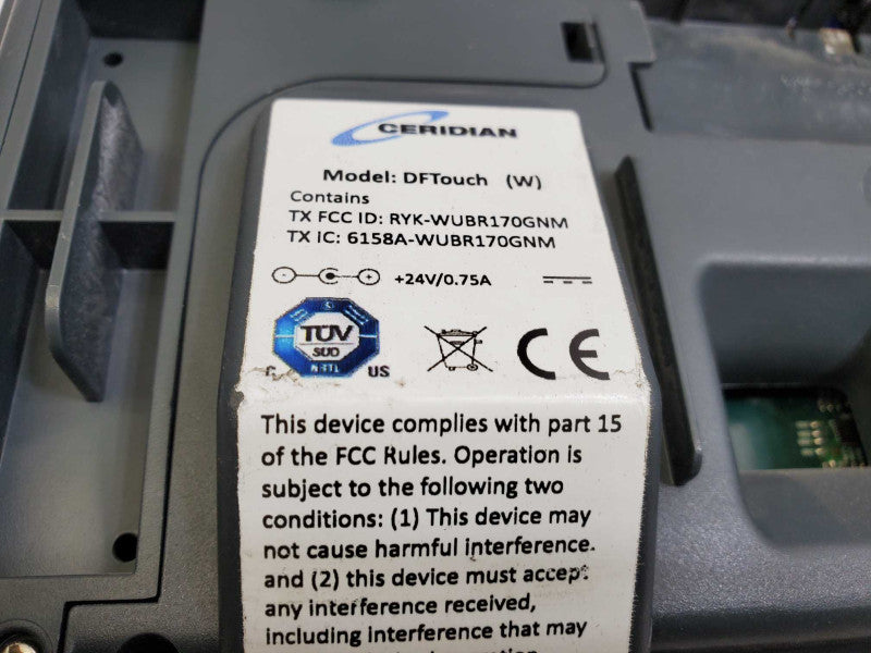 Ceridian DAYFORCE DFTouch Fingerprint Clock no battery Untested AS_IS )