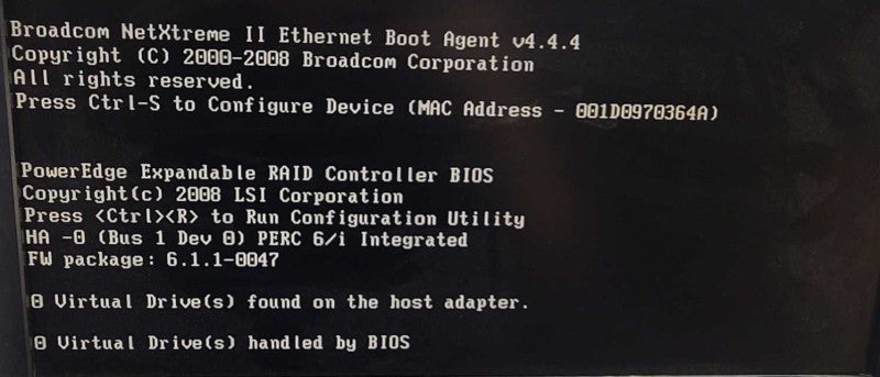 Dell PowerEdge 1950 2x E5405 2Ghz 4GB RAM PERC 6i $
