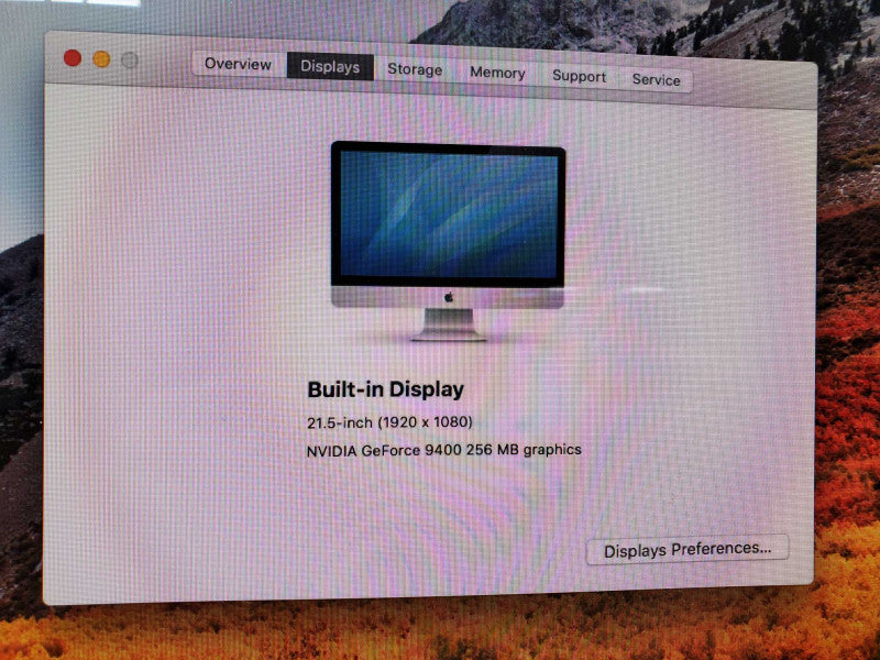 Apple iMac 21.5\\" Late 2009 A1311 Duo E7600 @3.06GHz 4GB 500GB 9400 256M  )