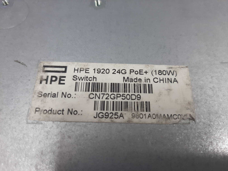 HPE JG925A OfficeConnect 24-Port Gigabit PoE+ Network Switch 1920 Series ~