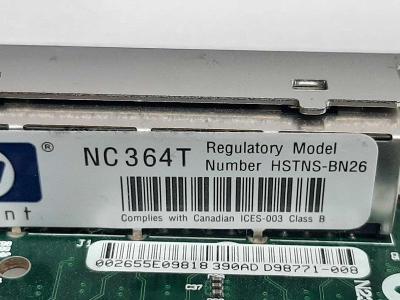 HP NC364T PCI-E 4-Port Gigabit Server Adapter High Profile HSTNS-BN26 ~