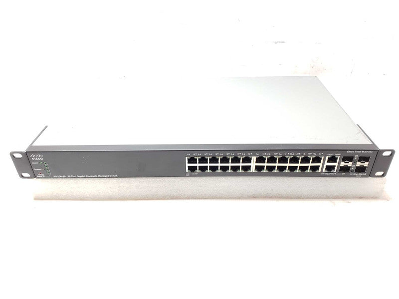 Cisco SG500-28 28 Port Gigabit Stackable Managed Switch SG500-28-K9, Rack Ears _