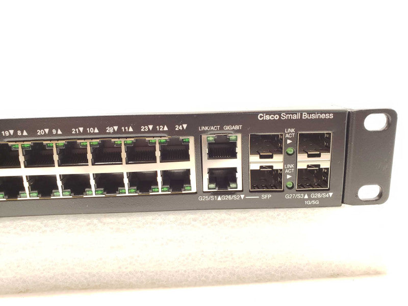 Cisco SG500-28 28 Port Gigabit Stackable Managed Switch SG500-28-K9, Rack Ears _
