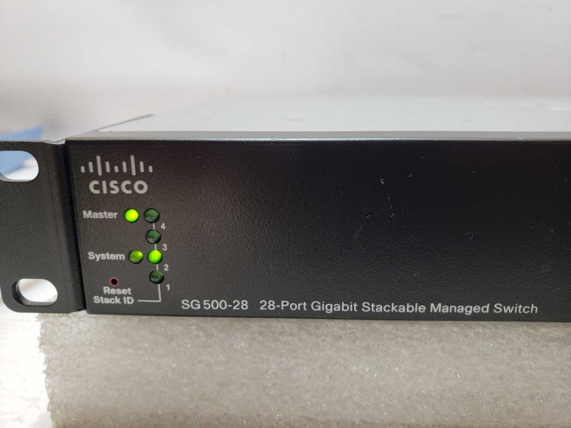 Cisco SG500-28 28 Port Gigabit Stackable Managed Switch SG500-28-K9, Rack Ears _