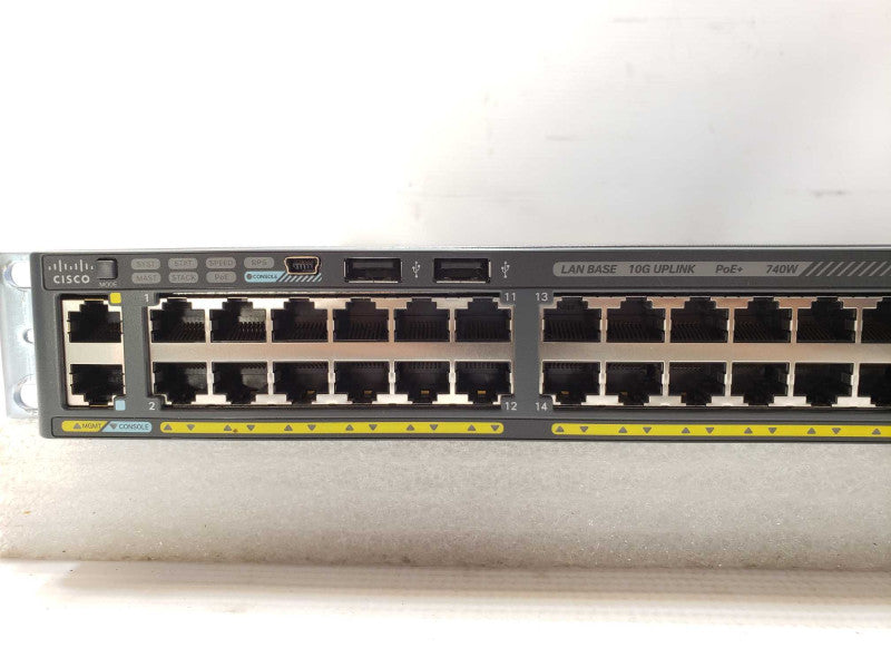 Cisco WS-C2960X-48FPD-L V03 48-Port Gig PoE Managed Switch, Factory Reset _