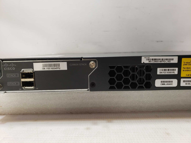 Cisco WS-C2960X-48FPD-L V03 48-Port Gig PoE Managed Switch, Factory Reset _