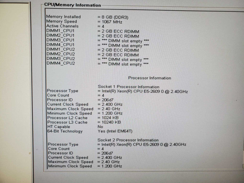 Dell Precision T5600, 2x E5-2609 2.4GHz 8GB DDR3 PERC H310 |