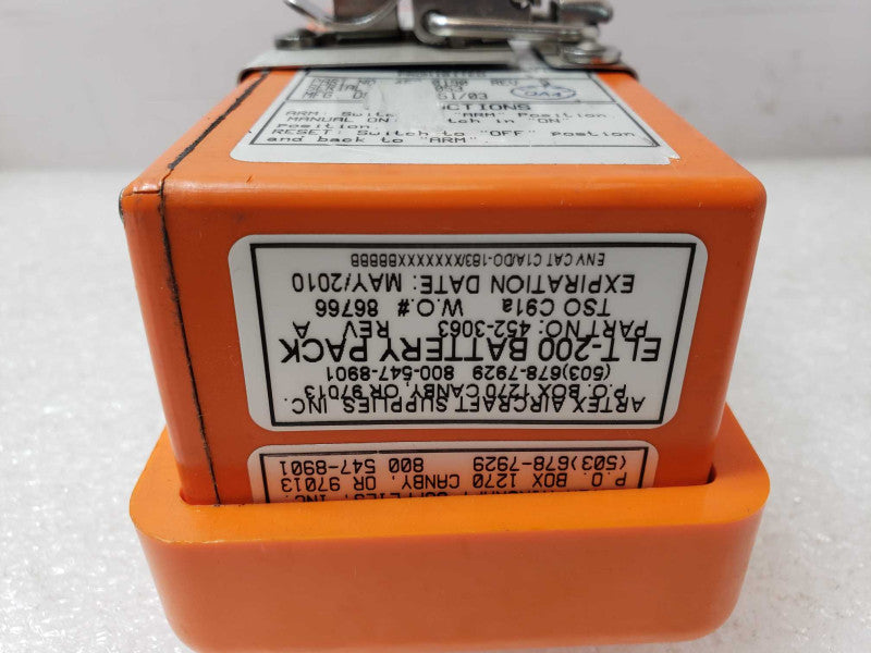 ARTEX ELT 200 P/N 453-0190 REV G, EMERGENCY LOCATOR TRANSMITTER, AS-IS _