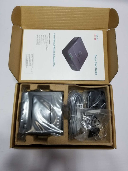 Cisco SPA232D-G1 Mobility Enhanced ATA 2-Port RJ-45 Voice Adapter