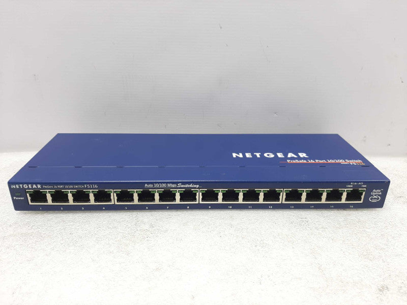Netgear ProSafe FS116P 16 Port 10/100 Ethernet Switch ~