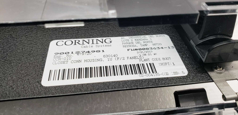 corning cable systems cch-01u 1U Fiber Enclosure 1x bundle of fibre connector #