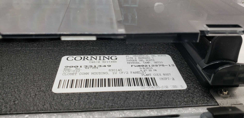 corning cable systems cch-01u 1U Fiber Enclosure 2x bundle of fibre connector  #