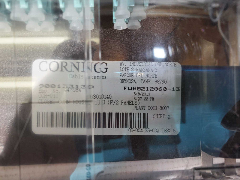 Corning CCH-01U Lanscape Rack Mount Fiber Optic Panel Closet 9001331349 )
