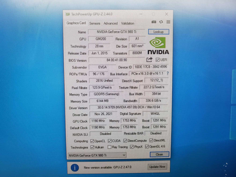 EVGA GeForce GTX 980 Ti SC GAMING ACX 2.0 (