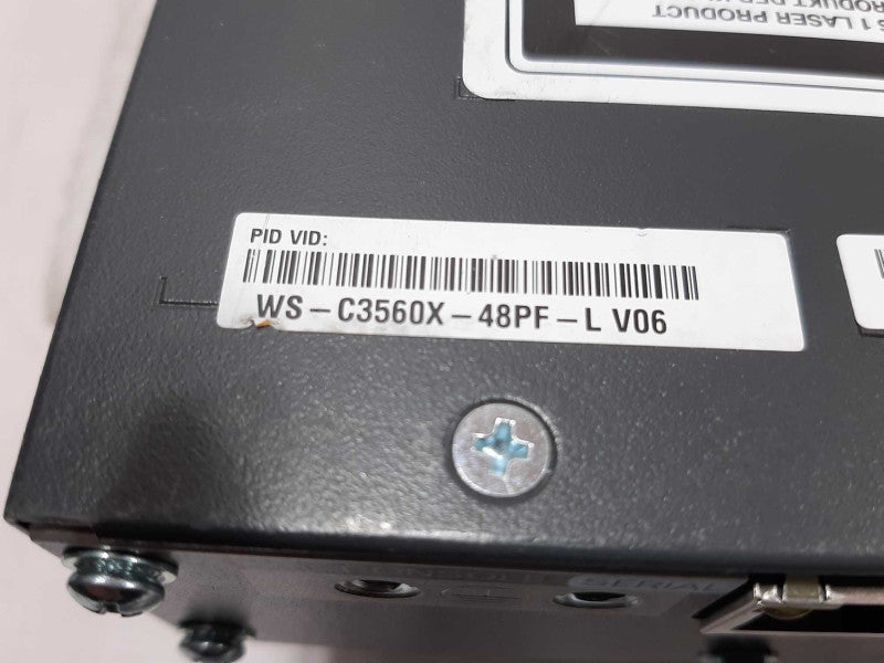 Cisco WS-C3560X-48PF-L 48 Port PoE+ Gigabit Switch, FACTORY RESET ~