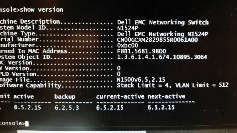 N1524P Dell N1500 Series 24-Port Gigabit PoE+ 4-Port Switch, FACTORY RESET ~