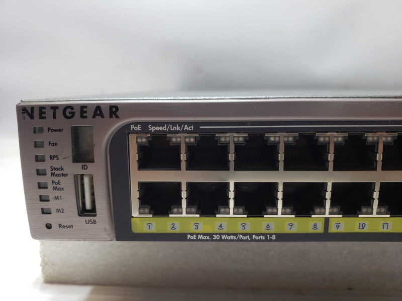 NetGear ProSafe 48-Port Gigabit L2+ Managed Stackable Switch with PoE GSM7252P _