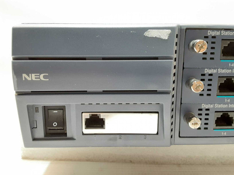 Nec SV8100 CHS2U-US with 3x CD-16DLCA, 2X CD-4LCA, 1X CD-4C0TB, powers on AS-IS _