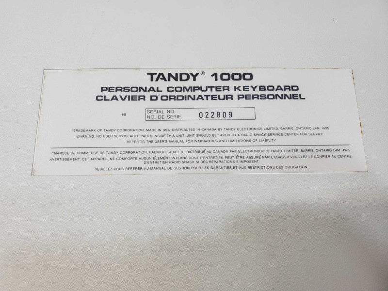 Vintage Radio Shack Tandy 1000 Personal Computer Keyboard (