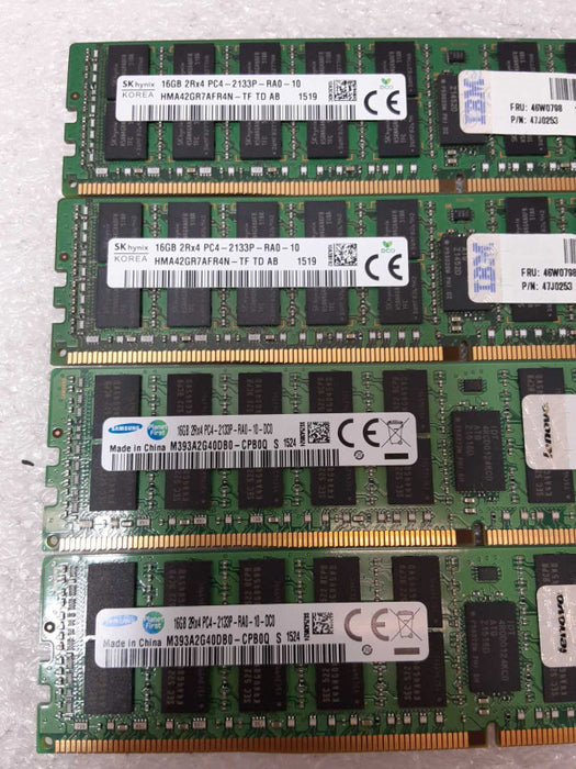 2x Samsung 16GB 2Rx4 PC4-2133P 2x Hynix 16GB 2Rx4 PC4-2133P _
