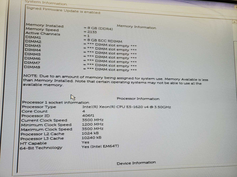 Dell Precision T5810 Xeon E5-1620 v4 @3.5GHz, 8GB DDR4, Firepro W2100 )